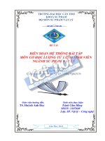 Biên soạn hệ thống bài tập môn cơ học lượng tử 1 cho sinh viên ngành sư phạm vật lý  