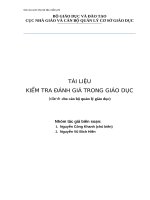Tài liệu kiểm tra đánh giá trong giáo dục   dành cho cán bộ quản lý  