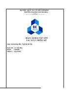 BÁO CÁO BÀI TẬP  LỚN  XÁC SUẤT THỐNG KÊ