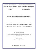 Capital structure and growth option evidence from vietnams stock market 