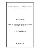 Nghiên cứu nâng cao hiệu quả xuất khẩu hàng hóa của việt nam đến năm 2030 