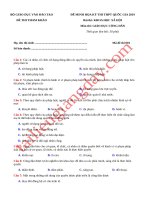 Đề thi tham khảo của bộ giáo dục và đào tạo   môn GDCD   THPT QG năm 2019
