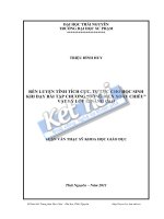 Rèn luyện tính tích cực, tự lập cho học sinh khi dạy bài tập chương dòng điện xoay chiều vật lý lớp 12 nâng cao 