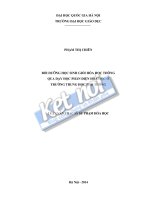 Bồi dưỡng học sinh giỏi hóa học thông qua dạy học phần điện hóa học ở trường trung học phổ thông 