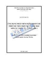 Ứng dụng phần mềm powerpoint để thiết kế trò chơi trong dạy học môn tự nhiên và xã hội lớp 3 