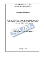 Sử dụng phần mềm CABRI 3d trong dạy học hình học không gian lớp 12 trung học phổ thông chương trình nâng cao 