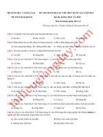 Đề thi tham khảo của bộ giáo dục và đào tạo   môn địa lí   THPT QG năm 2019