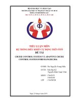 Cruise control system và Adaptive cruise control system