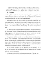 Phân tích đặc điểm thành công và phong cách lãnh đạo của giám đốc công ty savico 