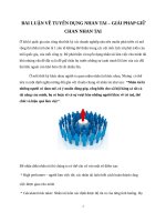 Bài luận về tuyển dụng nhân tài – giải pháp giữ chân nhân tài 