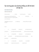 Sự tương giao của đường thẳng và đồ thị hàm số bậc ba