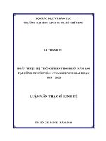 Hoàn thiện hệ thống phân phối bưởi năm roi của công ty cổ phần vinagreenco 
