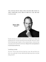 Nhà lãnh đạo huyền thoại, tổng giám đốc điều hành của apple computers, steve jobs đã khởi đầu cuộc đời một cách gian khó 