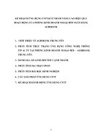 Kế hoạch ứng dụng CNTTTT nhằm nâng cao hiệu quả hoạt động của phòng kinh doanh ngoại hối ngân hàng AGRIBANK 