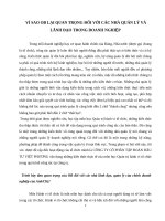 PHÂN TÍCH ví SAO OB lại QUAN TRỌNG đối với các NHÀ QUẢN lý và LÃNH đạo TRONG DOANH NGHIỆP 