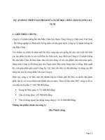 DỰ án PHÁT TRIỂN sản PHẨM sữa tươi mộc CHÂU CHO NGƯỜI CAO TUỔI 