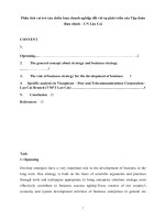 Phân tích vai trò của chiến lược doanh nghiệp đối với sự phát triển của tập đoàn bưu chính – CN lào caie 