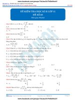 ĐỀ THI SỐ 5 HỌC KÌ 2 LỚP 11 MÔN TOÁN