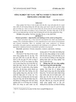 Nông nghiệp VN cơ hội và thách thức trong bối cảnh hội nhập