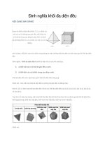 Định nghĩa khối đa diện đều