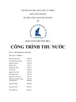BÁO CÁO CHUYÊN ĐỀ 1 CÔNG TRÌNH THU NƯỚC