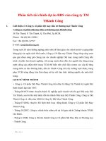 Phân tích tài chính dự án bđs của công ty TM THành công 