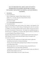 Kế hoạch triển khai ứng dụng phần mềm quản lý thông tin bệnh nhân tại khoa quản lý bệnh viện bệnh viện đại học y hà nội 