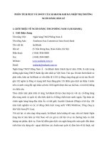 PHÂN TÍCH PEST và SWOT của SEABANK KHI RA NHẬP THỊ TRƯỜNG NGÂN HÀNG bán lẻ