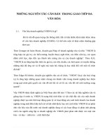 Những nguyên tắc căn bản  trong giao tiếp đa văn hóa 