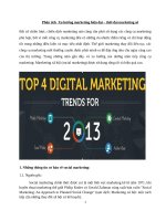 Phân tích  xu hướng marketing hiện đại – thời đại marketing số 