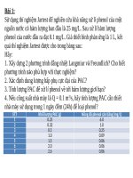 Bài tập xử lý nước thải hóa lý