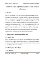 TỐI ưu HOÁ điều KIỆN xử lí gỗ BẰNG MUỐI CROMAT và ANCOL 