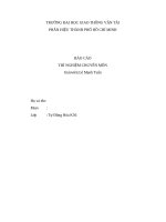 BÁO cáo THÍ NGHIỆM CHUYÊN môn 