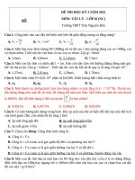 ĐỀ THI HỌC KỲ 2 NĂM 2012 MÔN: VẬT LÝ  LỚP 10 (NC) Trường THPT Trần Nguyên Hãn