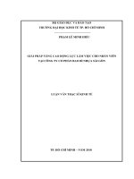 Giải pháp nâng cao động lực làm việc cho nhân viên tại công ty cổ phần bao bì nhựa sài gòn 