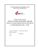 tính toán thiết kế hệ thống thiết bị chưng cất hoạt động liên tục để chưng cất hỗn hợp metanol – nước 
