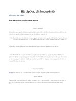 Bài tập xác định nguyên tử