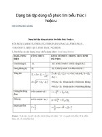 Dạng bài tập dùng số phức tìm biểu thức i hoặc u