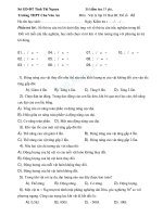 Sở GDĐT Tỉnh Thái Nguyên Bài kiểm tra 15 phút. Trường THPT Chu Văn An lớp 10