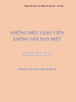 NHỮNG điều GIÁO VIÊN KHÔNG nói bạn BIẾT