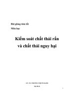 Kiểm soát chất thải rắn và chất thải nguy hại