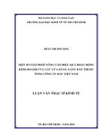 Một số giải pháp nâng cao hiệu quả hoạt động kinh doanh của các cửa hàng xăng dầu thuộc tổng công ty dầu việt nam 