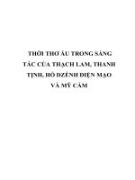THỜI THƠ ấu TRONG SÁNG tác của THẠCH LAM, THANH TỊNH, hồ DZẾNH DIỆN mạo và mỹ cảm