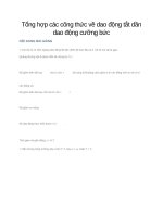 Tổng hợp các công thức về dao động tắt dần dao động cưỡng bức