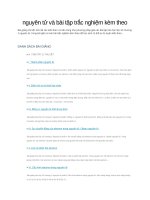 nguyên tử và bài tập trắc nghiệm kèm theo