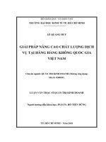 Giải pháp nâng cao chất lượng dịch vụ tại hãng hàng không quốc gia việt nam – vietnam airlines 
