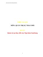 Quản trị sự thay đổi quản trị sự thay đổi của tập đoàn samsung  