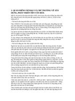 QUAN điểm CHỈ đạo và CHỦ TRƯƠNG về xây DỰNG PHÁT TRIỂN nền văn hóa