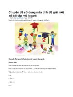 Chuyên đề sử dụng máy tính để giải một số bài tập mũ logarit