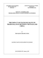 The impact of exchange rate on trade balance between vietnam and china 
